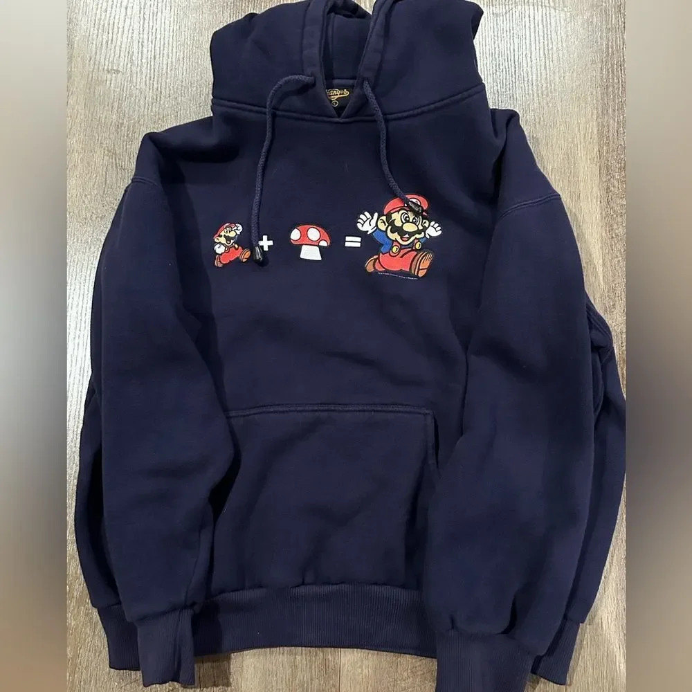 Y2K Nintendo Mario Mushroom Hoodie‎ kids large (14)